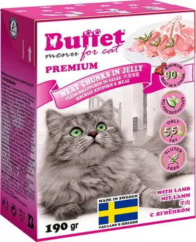 Buffet мясные кусочки для кошек с ягненком в желе (190 гр х 16 шт)