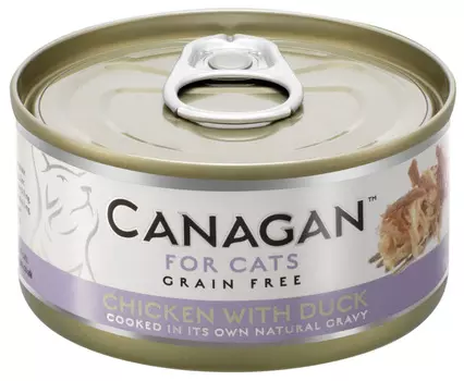 Canagan Grain Free Chicken &amp; Duck беззерновые для кошек и котят с курицей и уткой в соусе (75 гр)