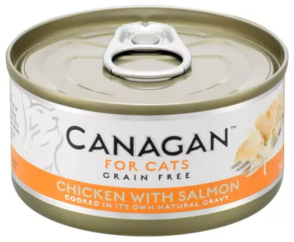 Canagan Grain Free Chicken &amp; Salmon беззерновые для кошек и котят с курицей и лососем в соусе (75 гр)
