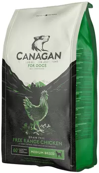 Canagan Grain Free Free-run Chicken Medium Breed беззерновой для собак и щенков средних пород с цыпленком (0,5 кг)