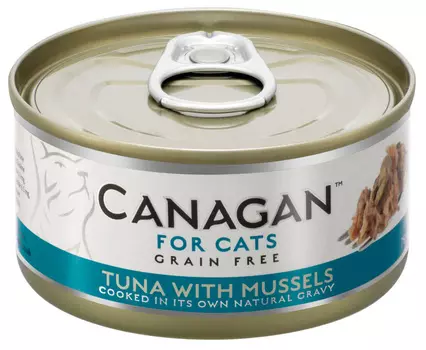 Canagan Grain Free Tuna &amp; Mussels беззерновые для кошек и котят с тунцом и мидиями в соусе (75 гр)