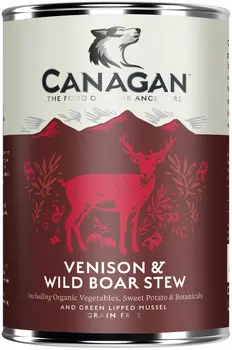 Canagan Grain Free Venison &amp; Wild Boar Stew для взрослых собак рагу из оленины и дикого кабана (400 гр х 6 шт)