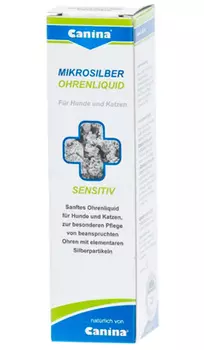 Canina Mikrosilber Ohrenliquid Sensitive жидкость успокаивающая для ушей собак и кошек с микросеребром 50 мл (1 шт)