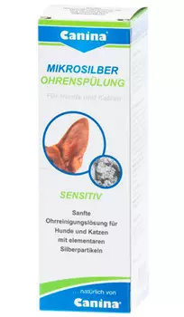 Canina Mikrosilber Ohrenspulung Sensitive лосьон ополаскиватель для ушей собак и кошек с микросеребром 100 мл (1 шт)