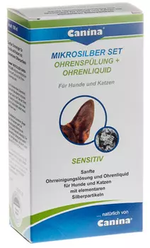 Canina Set Mikrosilber набор для ухода за ушами собак и кошек с микросеребром (1 шт)