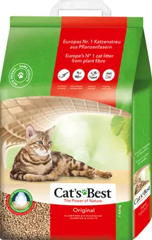 Cat's Besт Original - Кэтс Бэст наполнитель древесно-комкующийся для туалета кошек (10 + 2 л)