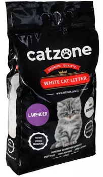 Catzone Lavender наполнитель комкующийся для туалета кошек с ароматом лаванды (10 + 10 кг)