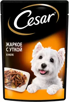 Cesar для взрослых собак маленьких пород жаркое с уткой (85 гр х 28 шт)