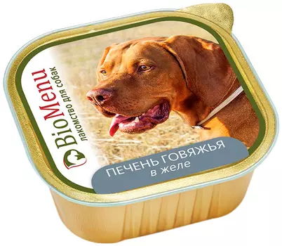 Biomenu для взрослых собак c печенью говяжьей в желе (300 гр х 10 шт)