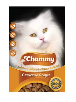 Chammy для взрослых кошек с печенью в соусе (85 гр х 24 шт)