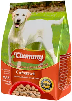 Chammy для взрослых собак крупных пород с говядиной (18 + 18 кг)