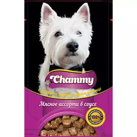 Chammy для взрослых собак с мясным ассорти в соусе (85 гр х 24 шт)