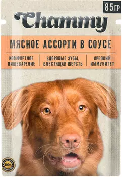Chammy для взрослых собак с мясным ассорти в соусе (85 гр х 25 шт)