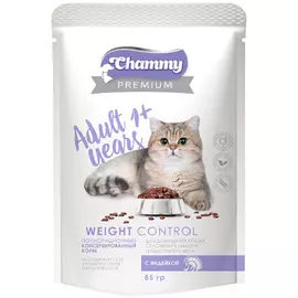 Chammy Premium диетический для взрослых кошек с индейкой (85 гр х 24 шт)