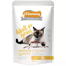 Chammy Premium для взрослых кошек при аллергии с индейкой и рисом (85 гр х 24 шт)