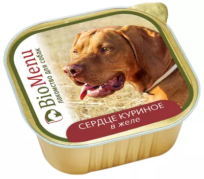 Biomenu для взрослых собак с сердцем куриным в желе (150 гр х 10 шт)