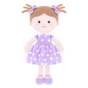 Мягкая кукла Baby Girl Gifts Milly Polka Dot Series для первого дня рождения ребенка 30 см фиолетовый