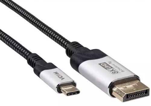 Кабель-адаптер VCOM CU422VB-1.8 DP A(m) USB 3.1 Type-Cm,bi-direct, 8K, 60Hz, 1.8m