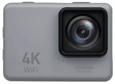 Экшн-камера Digma DiCam 810 (УЦЕНЕННЫЙ) 4K, WiFi, серая