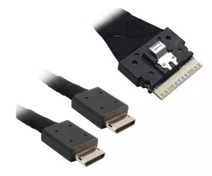 Кабель ACD ACD-60001-ZC (P5052DR10990-1) Slimline SASx8 (SFF8654) -to- 2x OCuLink x4 (SFF8611), 1M, (аналог 05-60001-00)