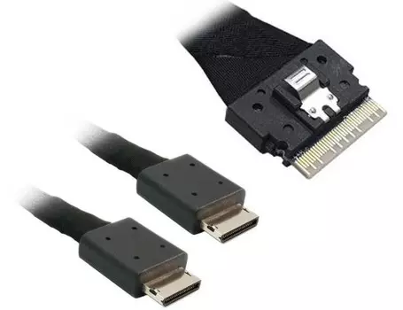 Кабель ACD MD-6710071 Slimline SASx8 (SFF8654)-to-2*OCuLink x4 (SFF8611), 1m