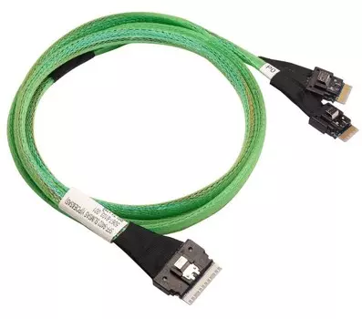 Кабель ACD MD-6710074 Slimline SASx8 (SFF8654) -to-2 Slimline SASx4 (SFF8654)+ SFF9402, 1M, (аналог 05-60004-00)