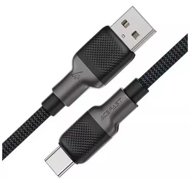 Кабель ACEFAST C10-04 USB-A to USB-C silicone braid charging data cable длина: 1,2м. цвет: черный