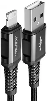Кабель ACEFAST C1-02 USB Type-A/Lightning, 1.2м, чёрный