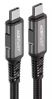 Кабель ACEFAST C1-09 USB-C to USB-C PD 240W Data (audio/video) Charging Cable цвет: черно-серый