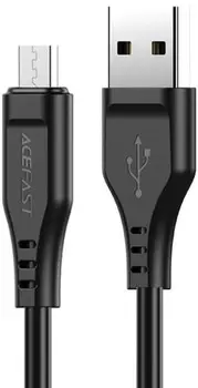 Кабель ACEFAST C3-09 USB Type-A/Micro-USB, 1.2м, для подзарядки/передачи данных, чёрный