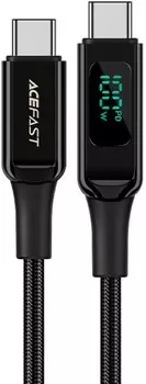 Кабель ACEFAST C6-03 USB Type-C/USB Type-C, 100W, 2м, с цифровым дисплеем, чёрный