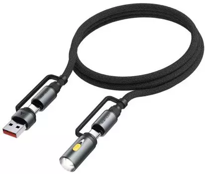 Кабель ACEFAST J6 USB-A+ USB-C+ Cigarette Lighter с коннектором в прикуриватель. Цвет: черный