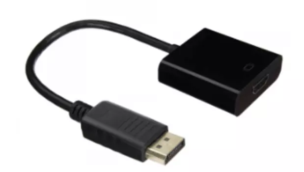Кабель-адаптер ACD ACD-DADHF-01B DP-HDMI, Golden Plated, 20m/19f, черный, 0.2м