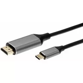 Кабель-адаптер Aopen/Qust ACU423MC-1.8M USB 3.1 Type-C (m)--> HDMI A (m) 4K/60Hz,1.8м, aluminium