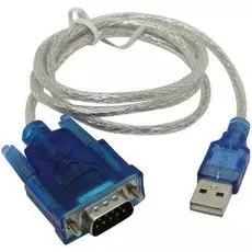 Кабель-адаптер ORIENT USS-102N USB Am to RS232 DB9M (WCH CH340, поддержка Win 8.x/10), 0.8м, крепеж разъема - винты