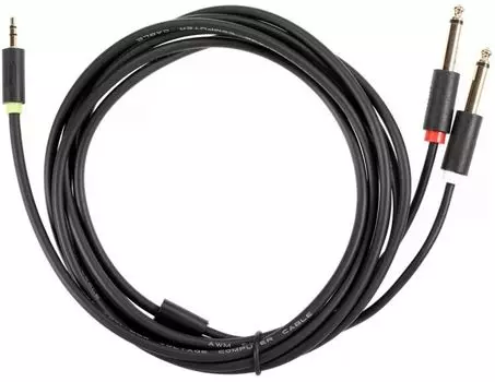 МФУ VCOM TAV6168-3M Кабель-адаптер 3.5ST(M)/2X6.35 ST(M), 3м, Telecom PRO 