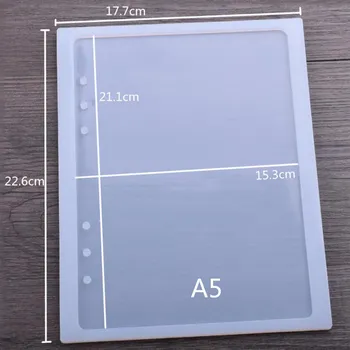 Форма для блокнота A7/A6/A5, силиконовая форма для самостоятельной сборки, форма для книги из смолы, прозрачная силиконовая форма для книги из эпоксидной смолы 7