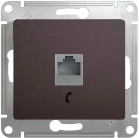 Розетка Systeme Electric GSL001381T GLOSSA телефонная RJ11 (графит)