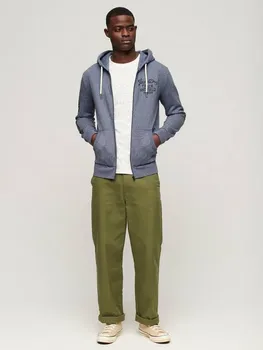 Толстовка на молнии с изображением спортивного колледжа Superdry, цвет Tois Blue Grit