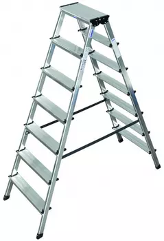 Стремянка алюминиевая двухсторонняя Krause Dopplo Monto 2*7 120366