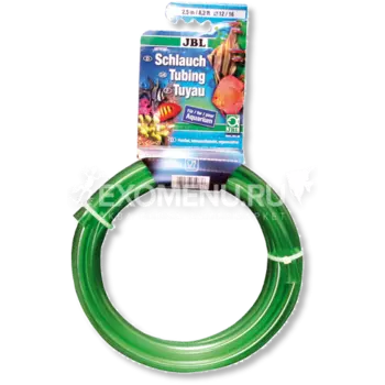 JBL Aquarium tubing GREEN 16/22 - Гибкий шланг для воды, прозрачный зеленый, 2,5 м, на подвесе