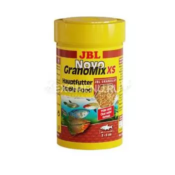 JBL NovoGranoMix XS - осн.корм в гранулах для небольших рыб (3-5см) 100 мл (58г)