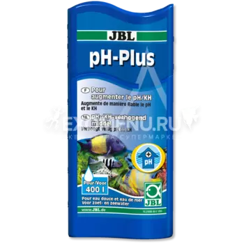 JBL pH-Plus - Кондиционер для повышения рН в пресноводных и морских аквариумах, 100 мл, на 400 л