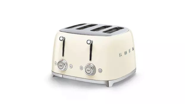 Тостер на 4 ломтика Smeg TSF03CREU, цвет кремовый