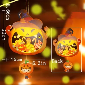 1pc Pumpkin Lantern DIY Halloween Decoration Children s Handmade DIY Material Bag Kindergarten Party Theme Activity Props Pumpkin Ghost