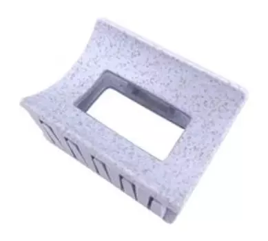 Заколка-краб для волос из натуральной пшеницы Solomeya Straw Claw Hair Clip Square, Blue