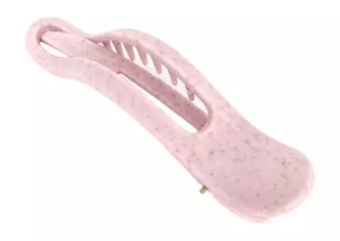 Заколка-краб для волос из натуральной пшеницы Solomeya Straw Banana Hair Clip, Pink