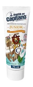 Зубная паста для детей от 6-ти лет с мятным вкусом Pasta del Capitano Captain Junior Toothpaste Soft Mint