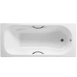 Чугунная ванна Roca Malibu 160x75 2310G000R с отверстиями для ручек с противоскользящим покрытием