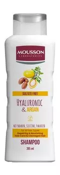 Восстанавливающий питательный шампунь для всех типов волос Mousson Hyluronic and Argan Repairing And Nourishing Shampoo